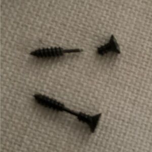 NEW black screw pierced earring